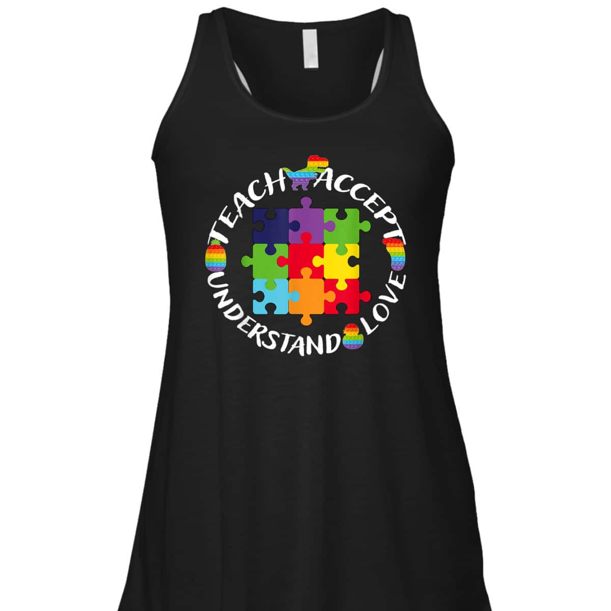 Teach Accept Understand Love Autism Awareness Teacher Puzzle T-Shirt Teach Accept Understand Love Autism Awareness Teacher Puzzle T-Shirt