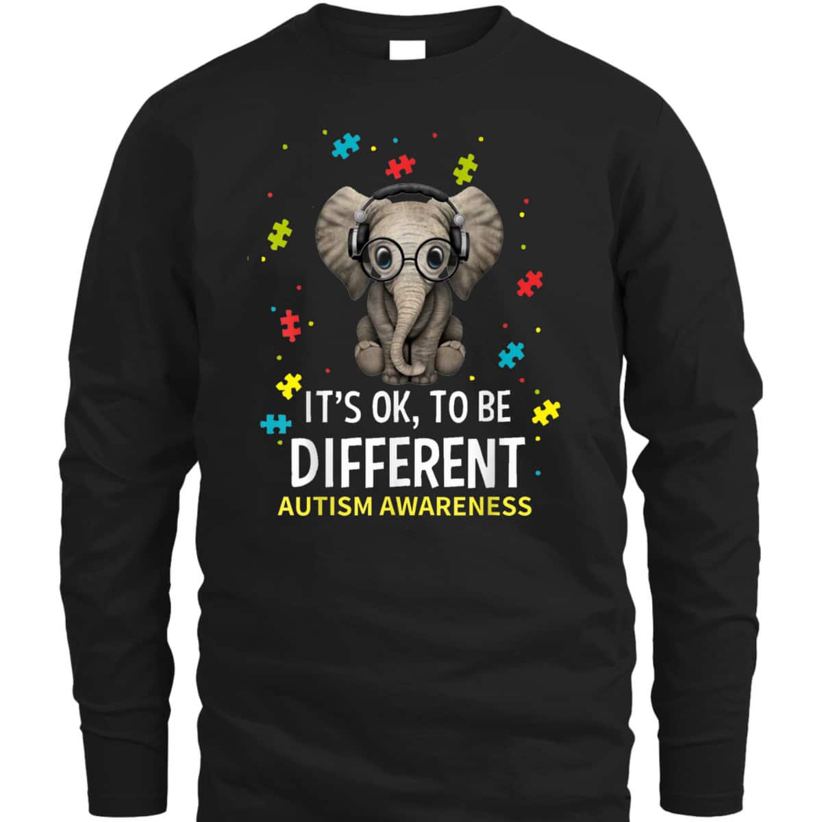 It's Ok To Be Different Autism Awareness Elephant T-Shirt It's Ok To Be Different Autism Awareness Elephant T-Shirt