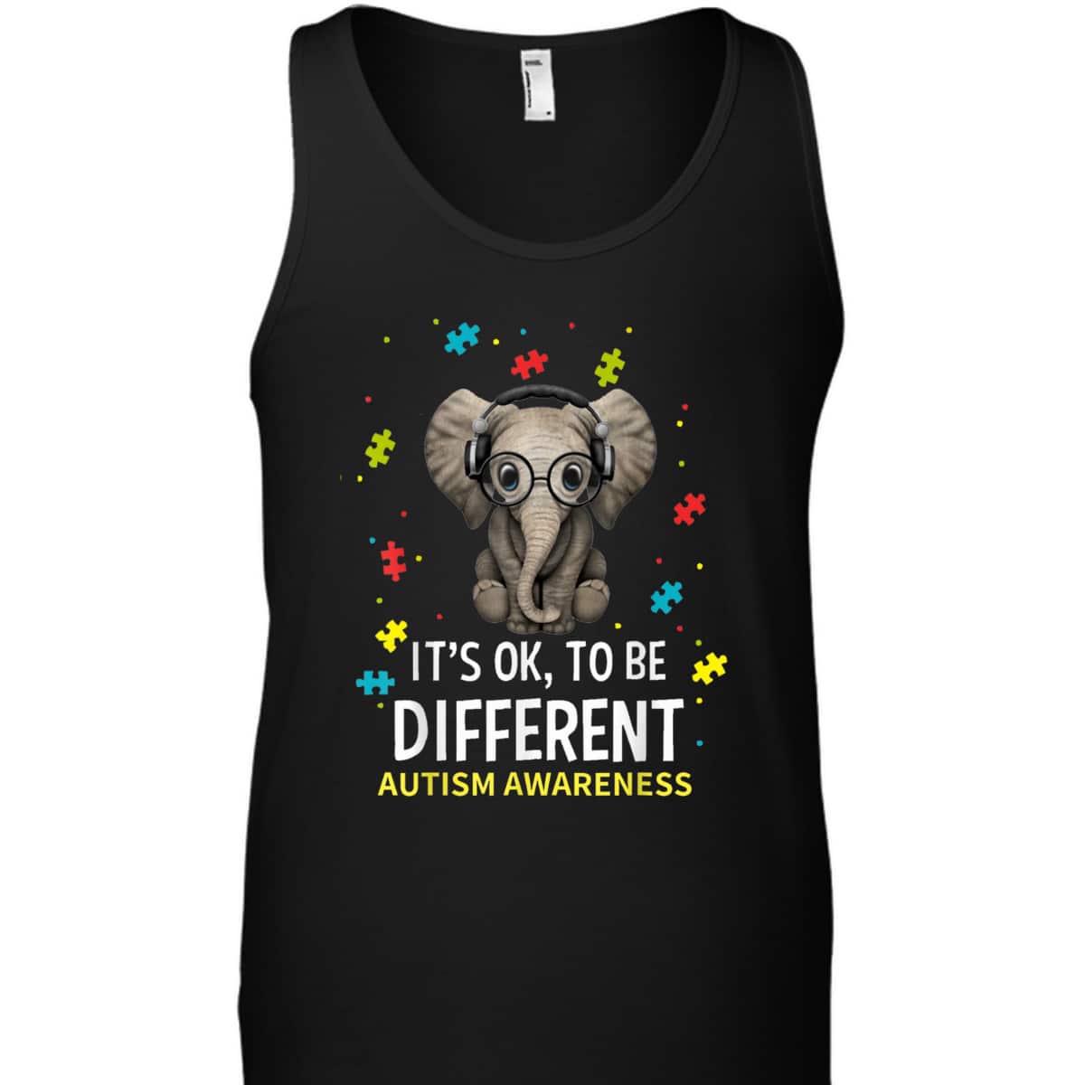 It's Ok To Be Different Autism Awareness Elephant T-Shirt