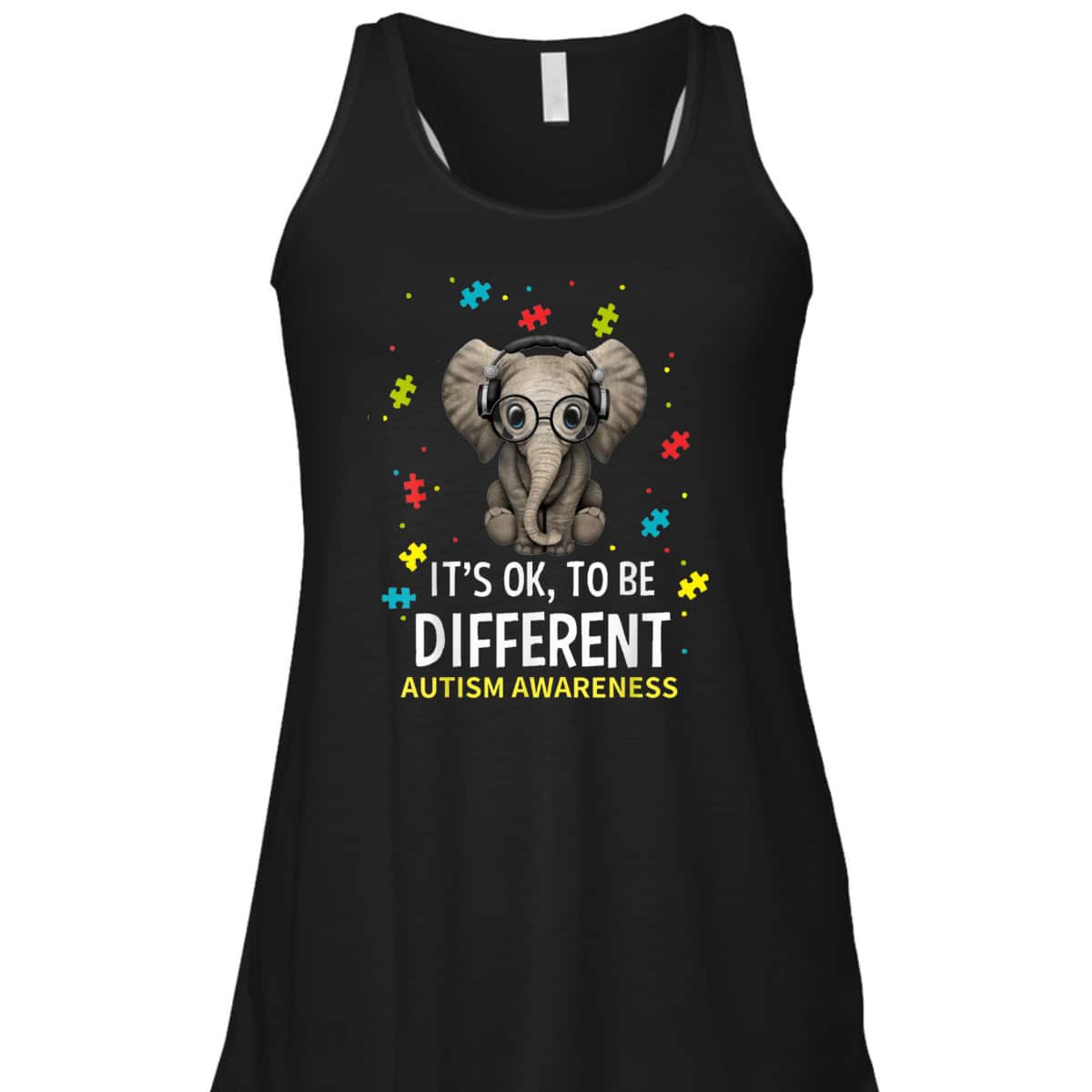 It's Ok To Be Different Autism Awareness Elephant T-Shirt