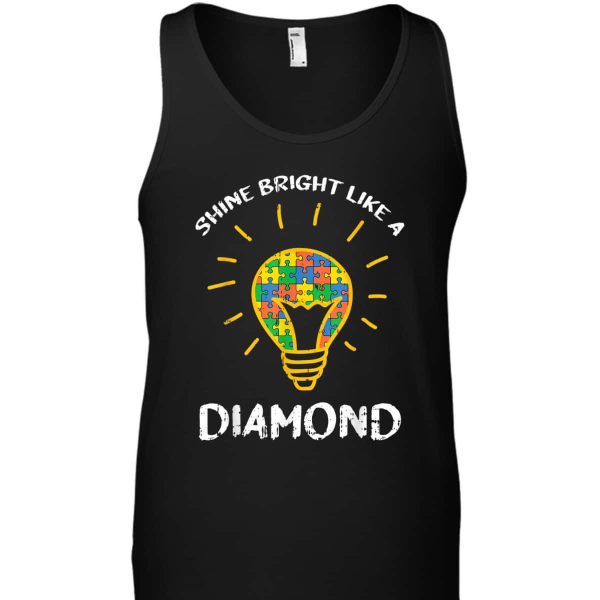 Shine Bright Autism Awareness Cool Puzzle Kids Mom Gifts T-Shirt