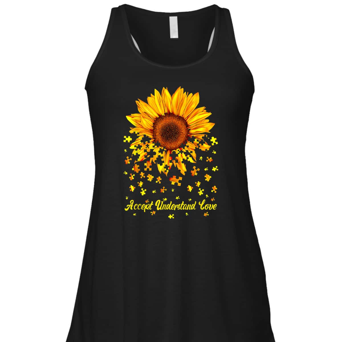 Accept Understand Love Sunflower Autism Awareness Funny T-Shirt Accept Understand Love Sunflower Autism Awareness Funny T-Shirt