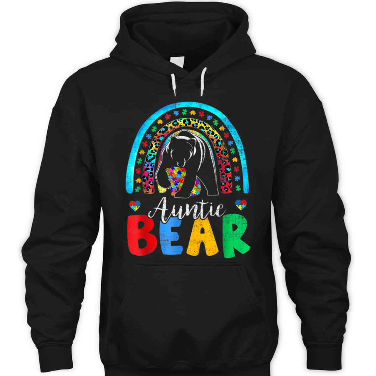 Autism Awareness Month Rainbow Auntie Bear Support Autistic T-Shirt Autism Awareness Month Rainbow Auntie Bear Support Autistic T-Shirt