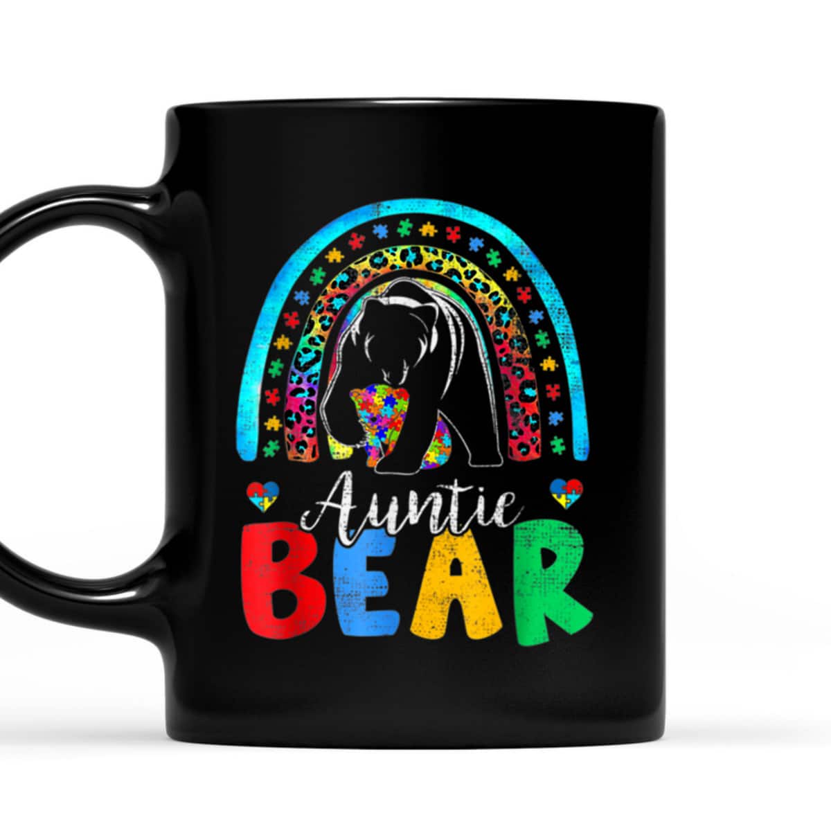 Autism Awareness Month Rainbow Auntie Bear Support Autistic T-Shirt Autism Awareness Month Rainbow Auntie Bear Support Autistic T-Shirt