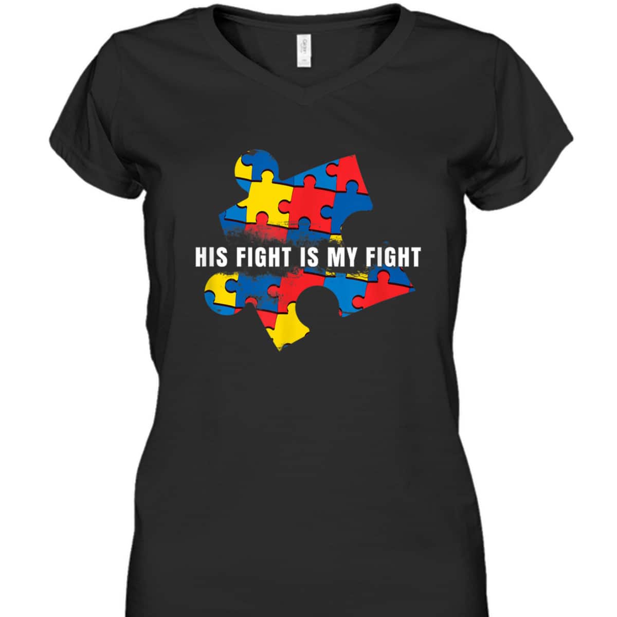 AUTISM AWARENESS MOM - His Fight Is My Fight T-Shirt AUTISM AWARENESS MOM - His Fight Is My Fight T-Shirt