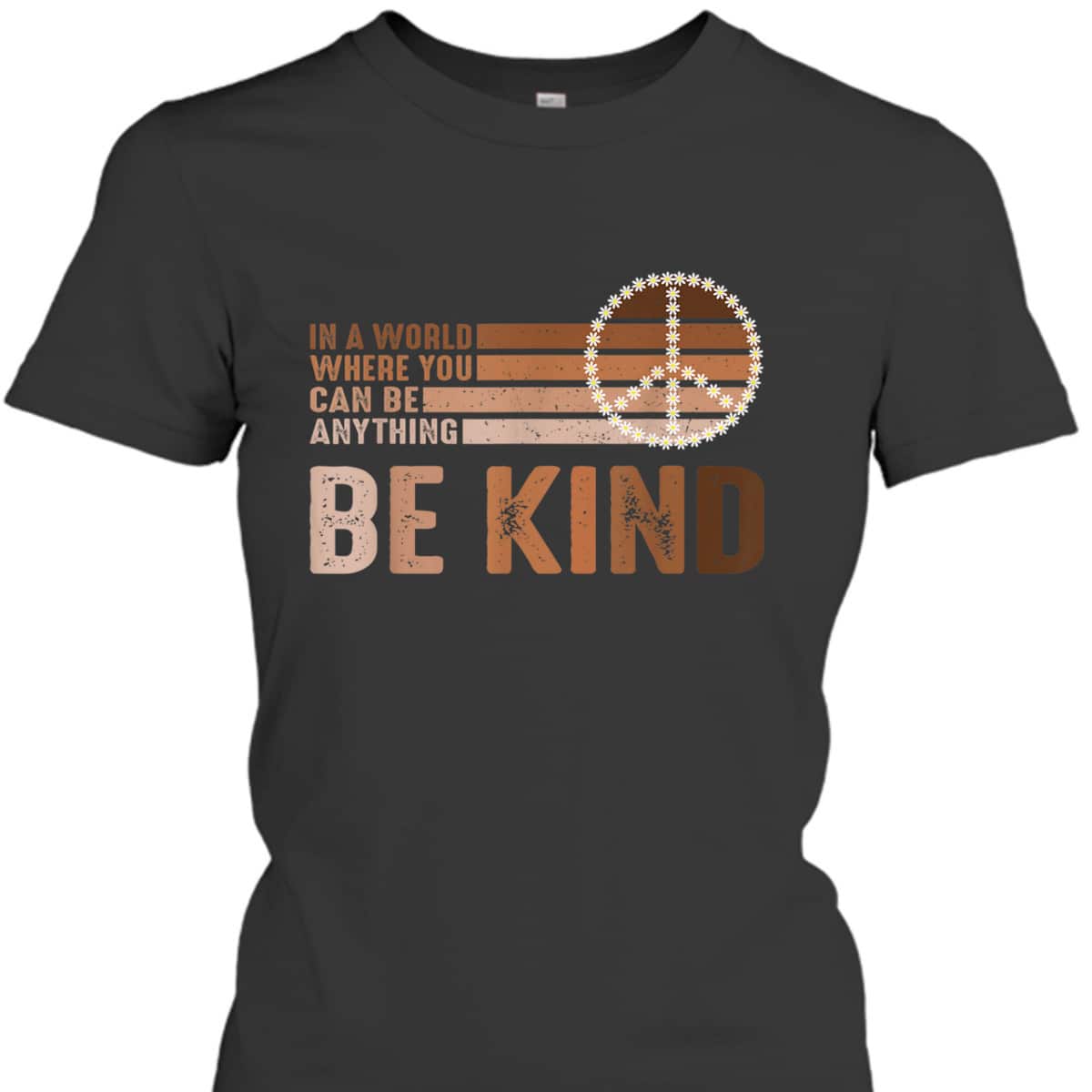 In A World Where You Can Be Anything Be Kind Melanin Autism T-Shirt