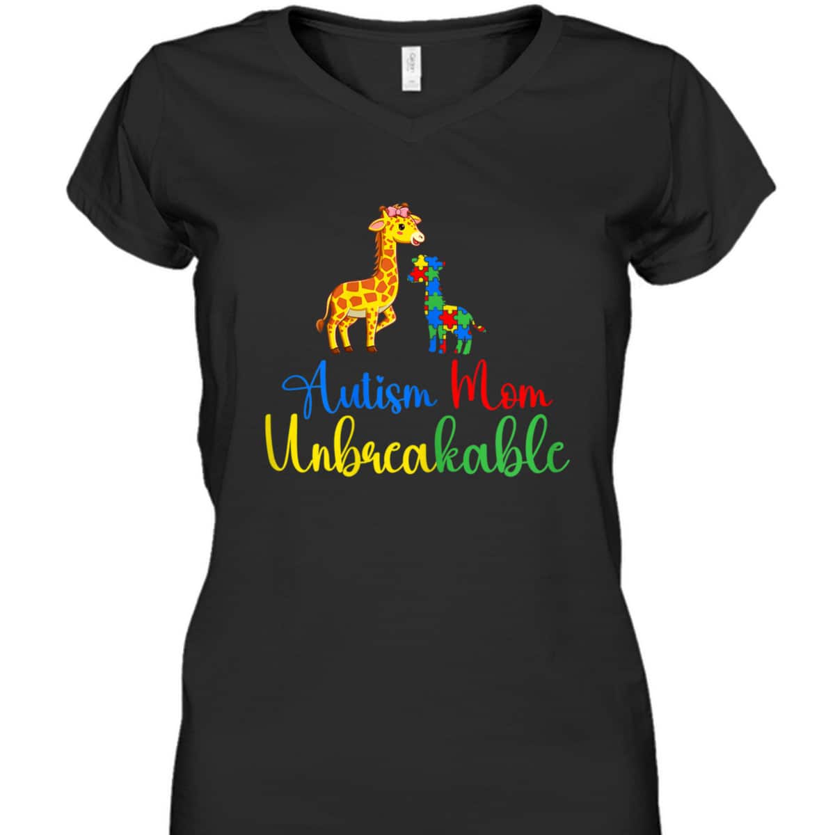 Womens Autism Mom Unbreakable Autism Awareness Be Kind T-Shirt