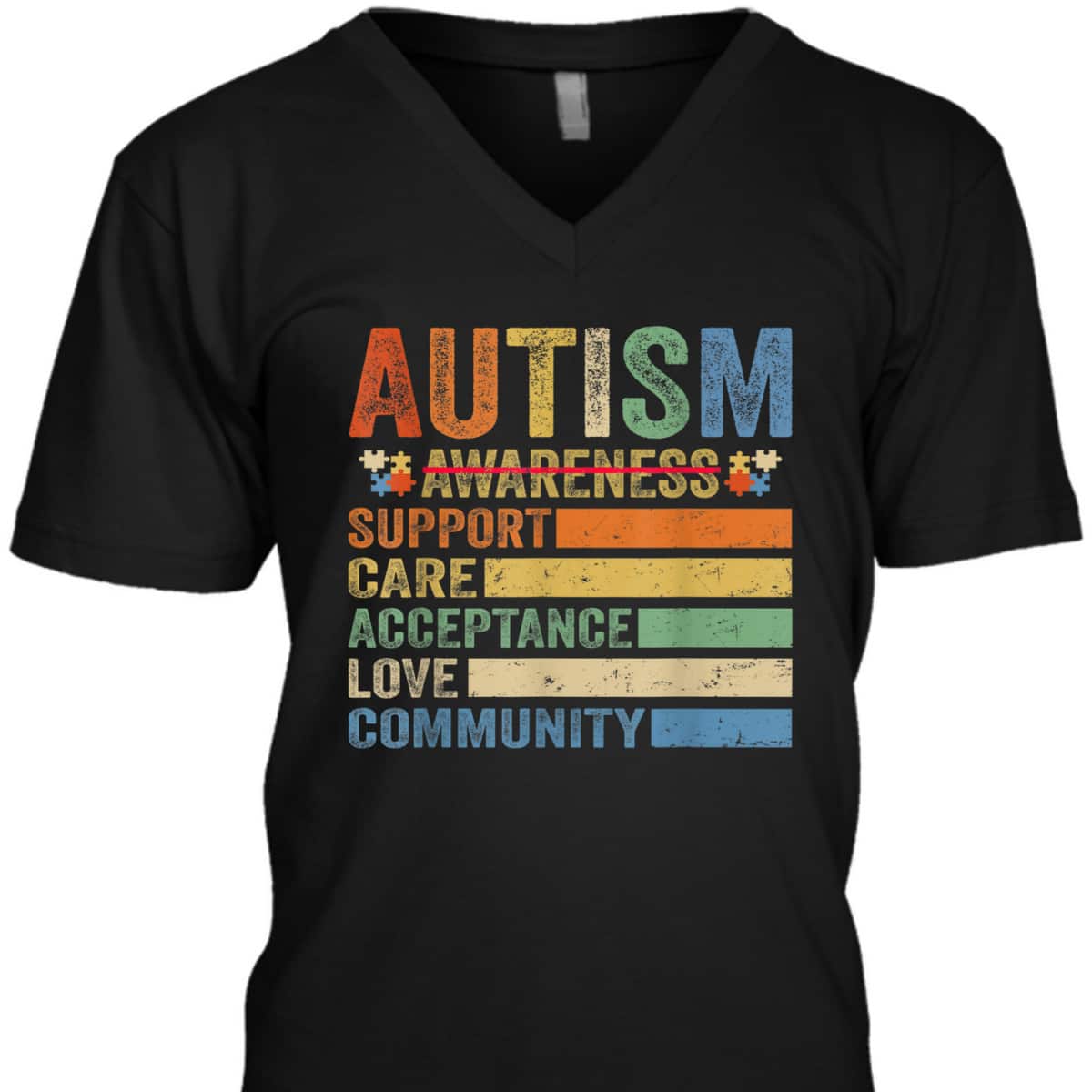 Autism Awareness Support Care Acceptance Mom Dad T-Shirt Autism Awareness Support Care Acceptance Mom Dad T-Shirt