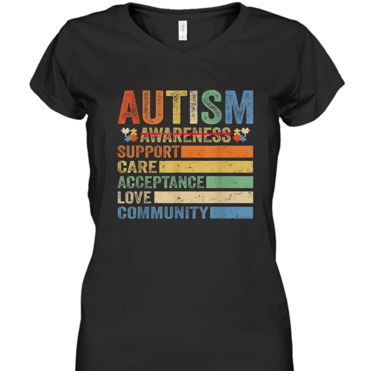 Autism Awareness Support Care Acceptance Mom Dad T-Shirt Autism Awareness Support Care Acceptance Mom Dad T-Shirt