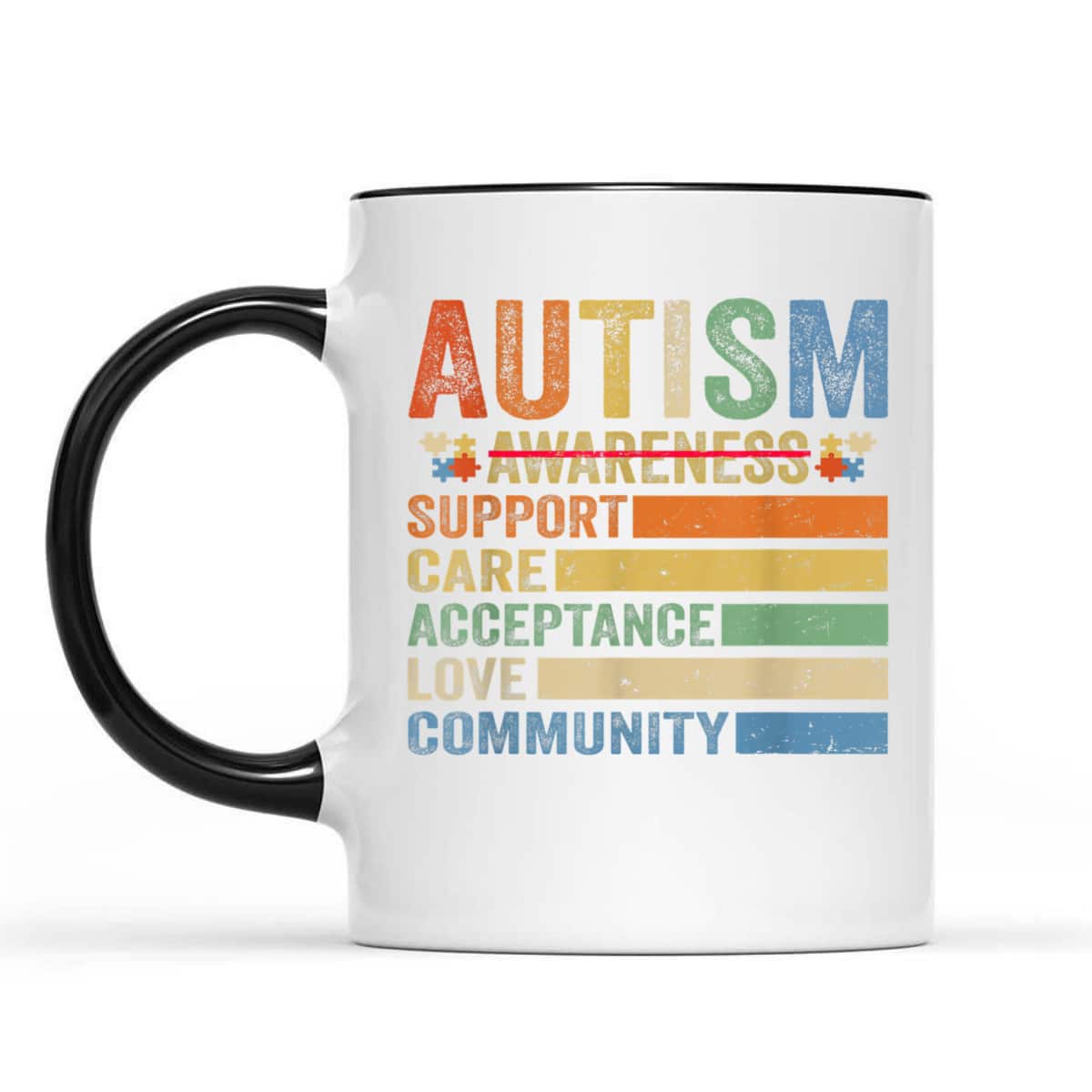 Autism Awareness Support Care Acceptance Mom Dad T-Shirt