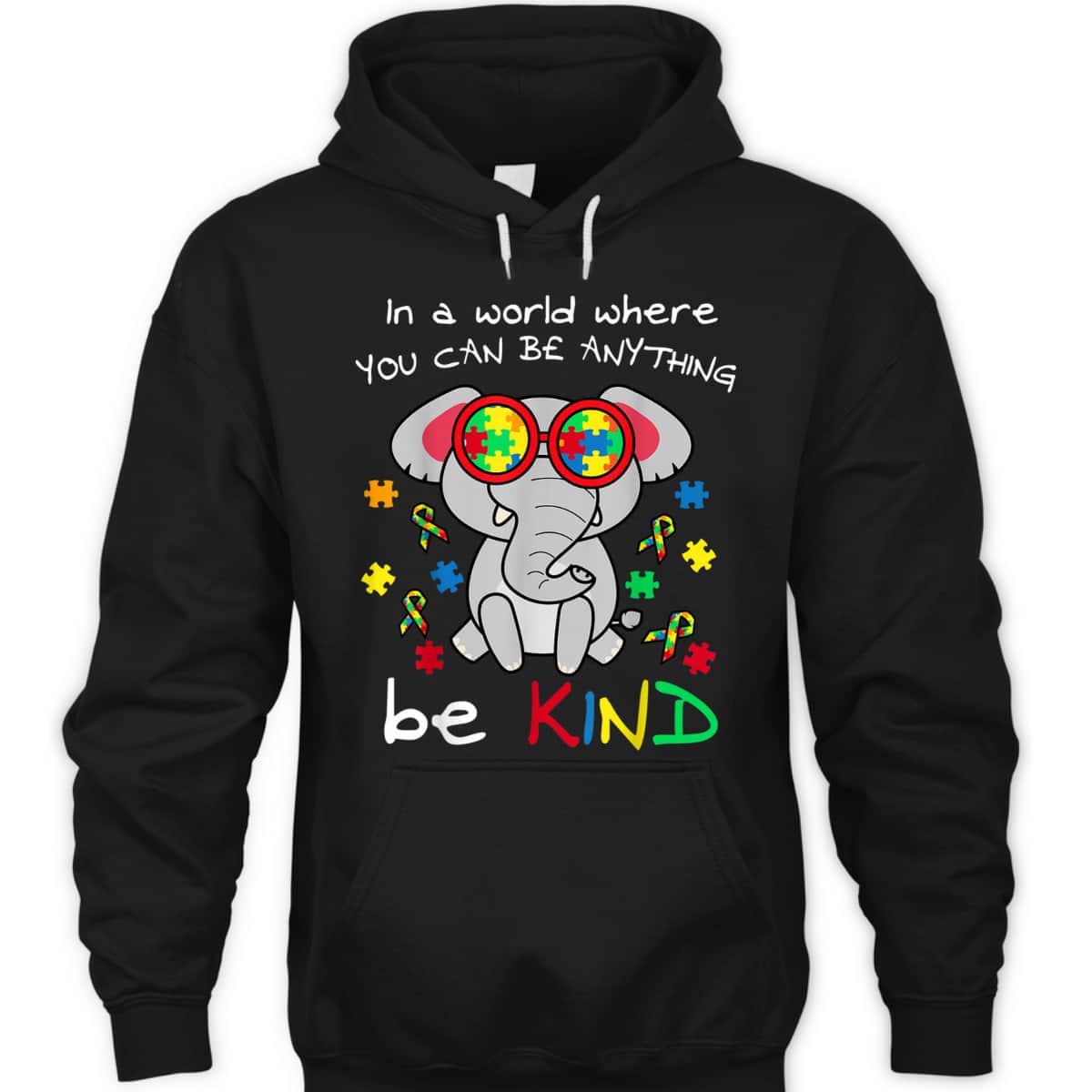 Be Kind Elephant Puzzle Inspirational Autism Awareness Gift T-Shirt Be Kind Elephant Puzzle Inspirational Autism Awareness Gift T-Shirt