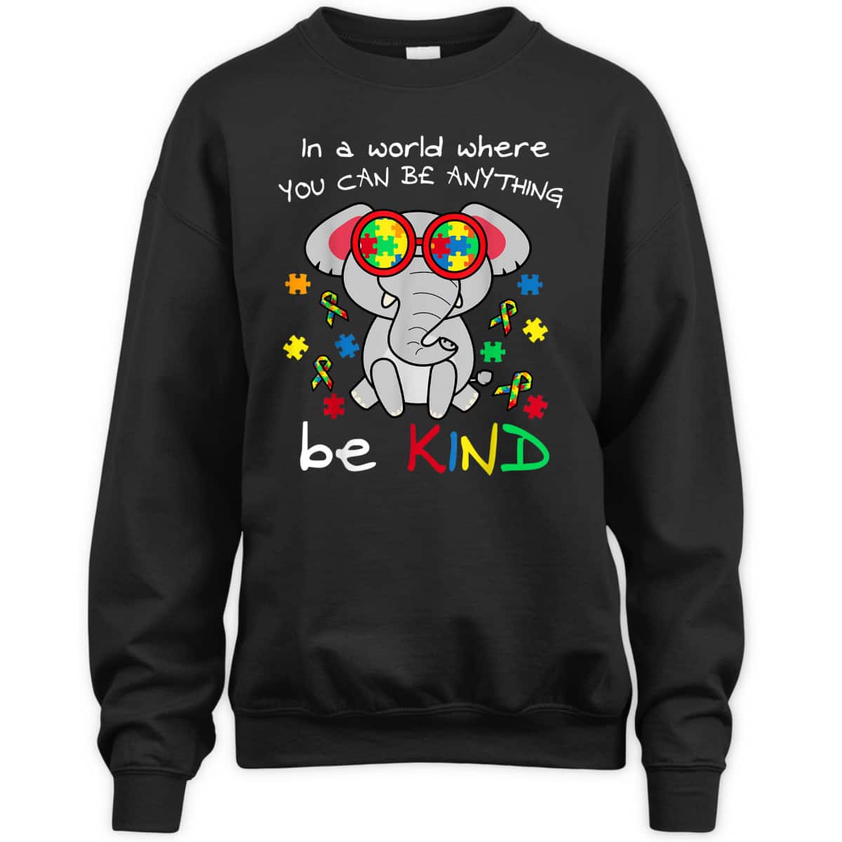 Be Kind Elephant Puzzle Inspirational Autism Awareness Gift T-Shirt Be Kind Elephant Puzzle Inspirational Autism Awareness Gift T-Shirt