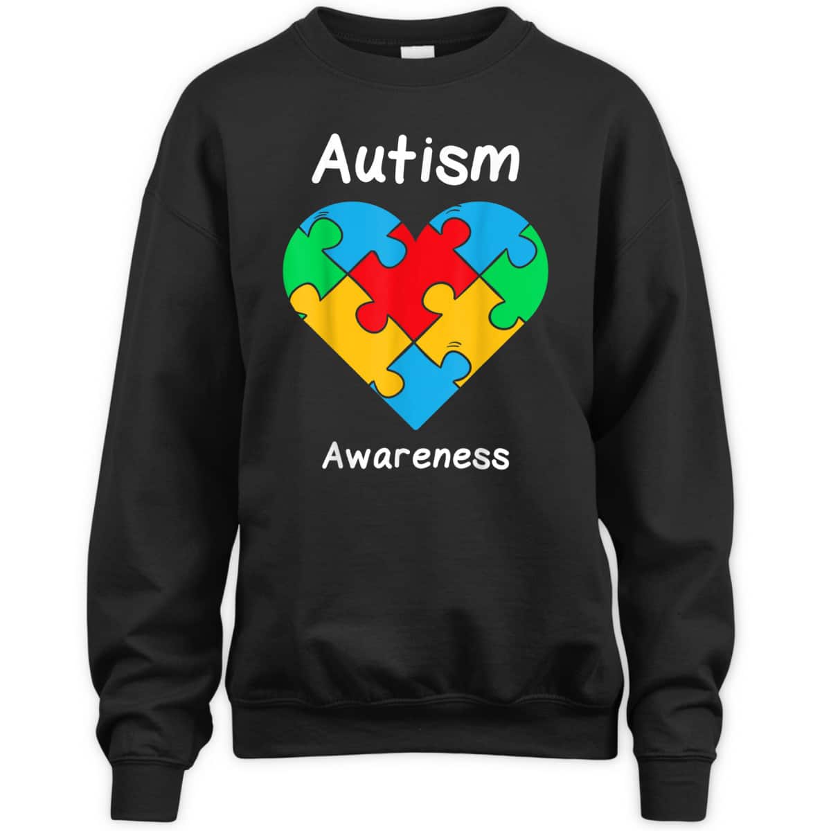 Autistic Heart Puzzle Piece Love Cool Autism Awareness Gift T-Shirt