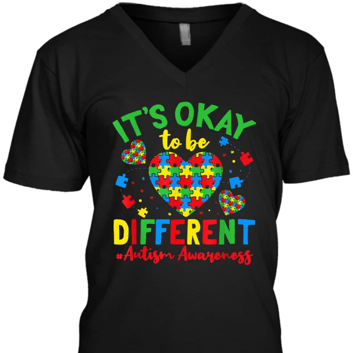 Autism Support It'S Okay To Be Different Autism Awareness T-Shirt