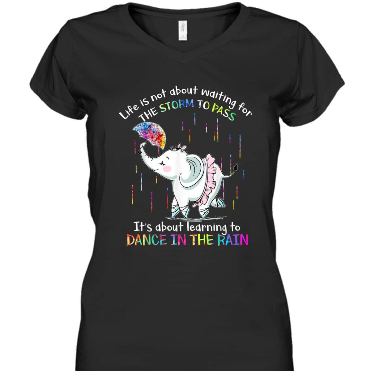Autism Awareness Elephant Learning To Dance In The Rain T-Shirt Autism Awareness Elephant Learning To Dance In The Rain T-Shirt