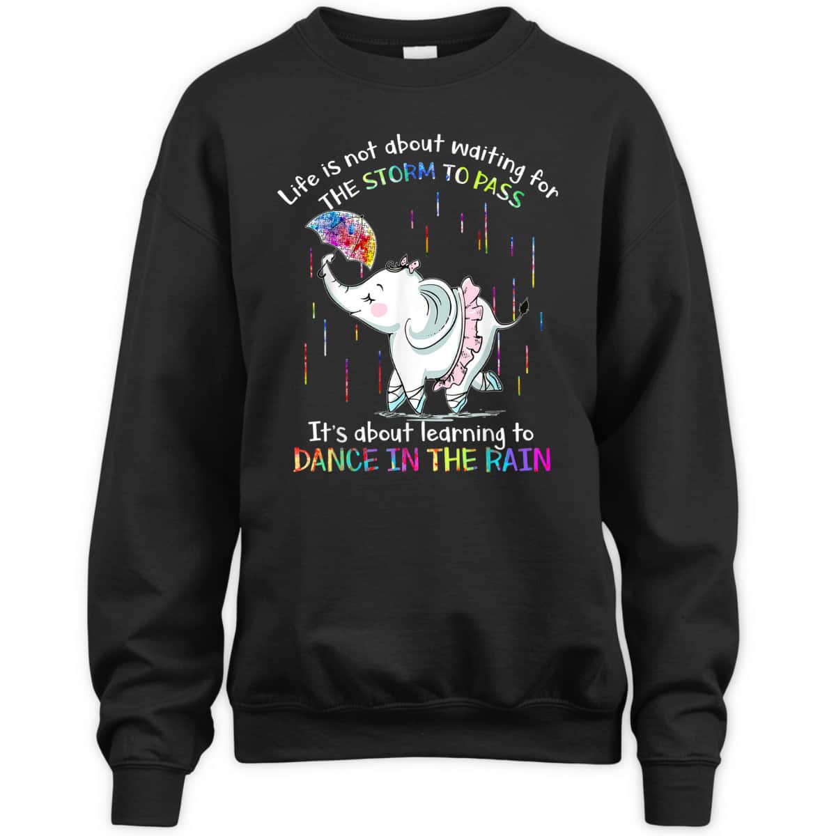 Autism Awareness Elephant Learning To Dance In The Rain T-Shirt