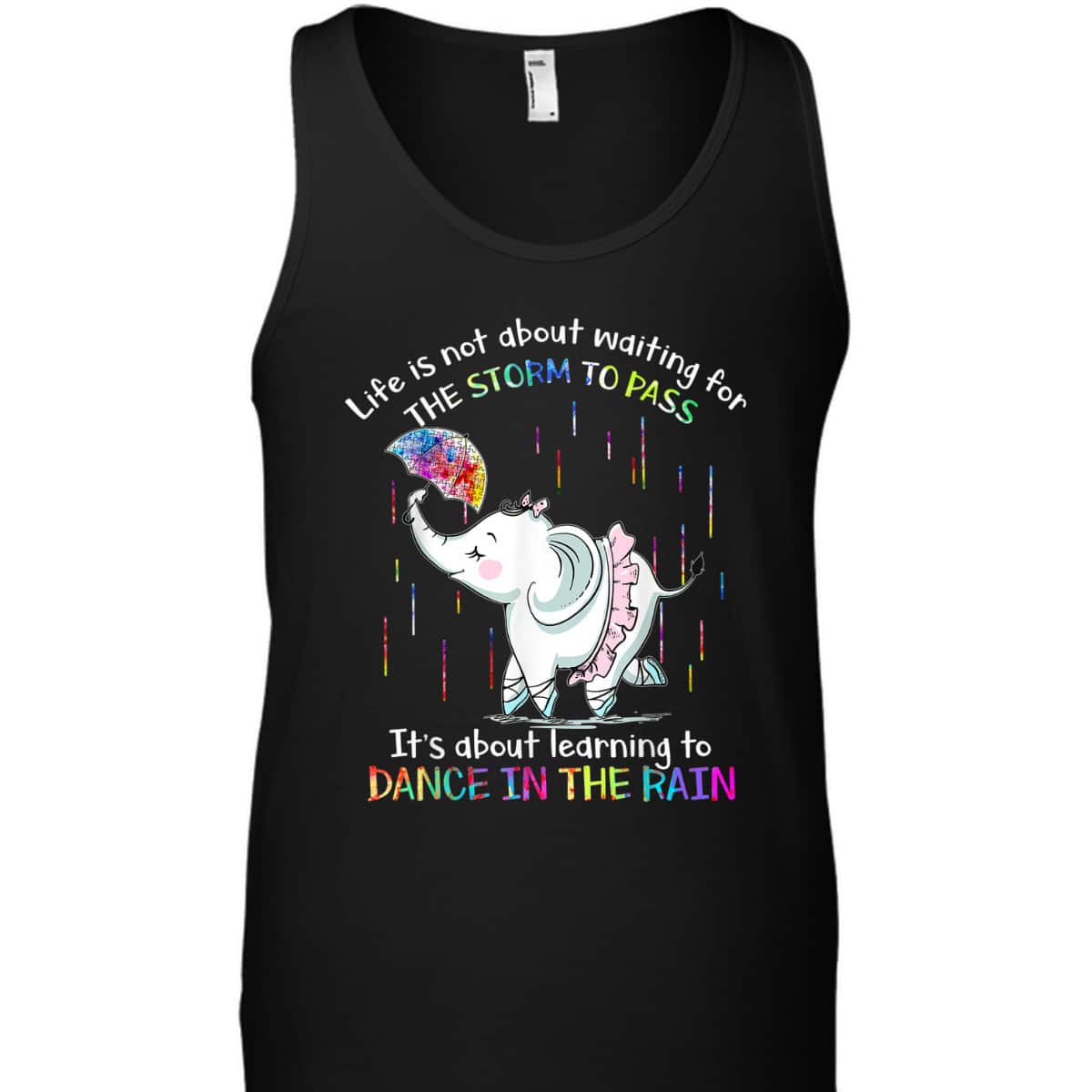 Autism Awareness Elephant Learning To Dance In The Rain T-Shirt