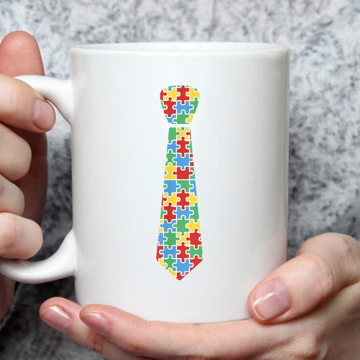 Autism Awareness Puzzle Necktie Ribbon Autistic Boys T-Shirt