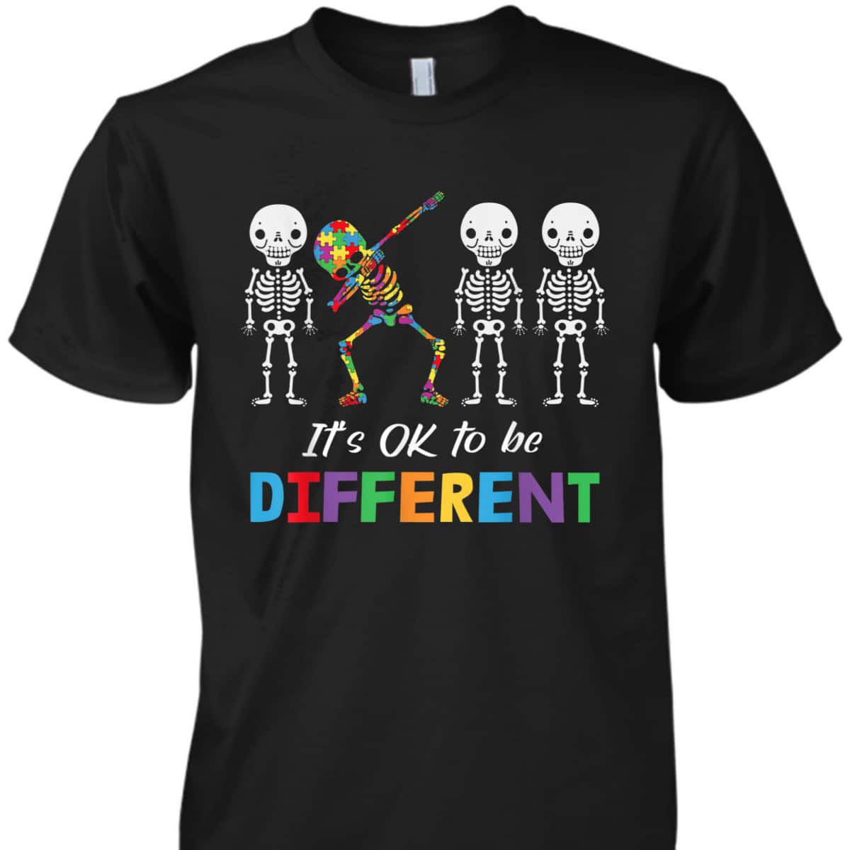 Autism Awareness Women Kid Its Ok To Be Different T-Shirt