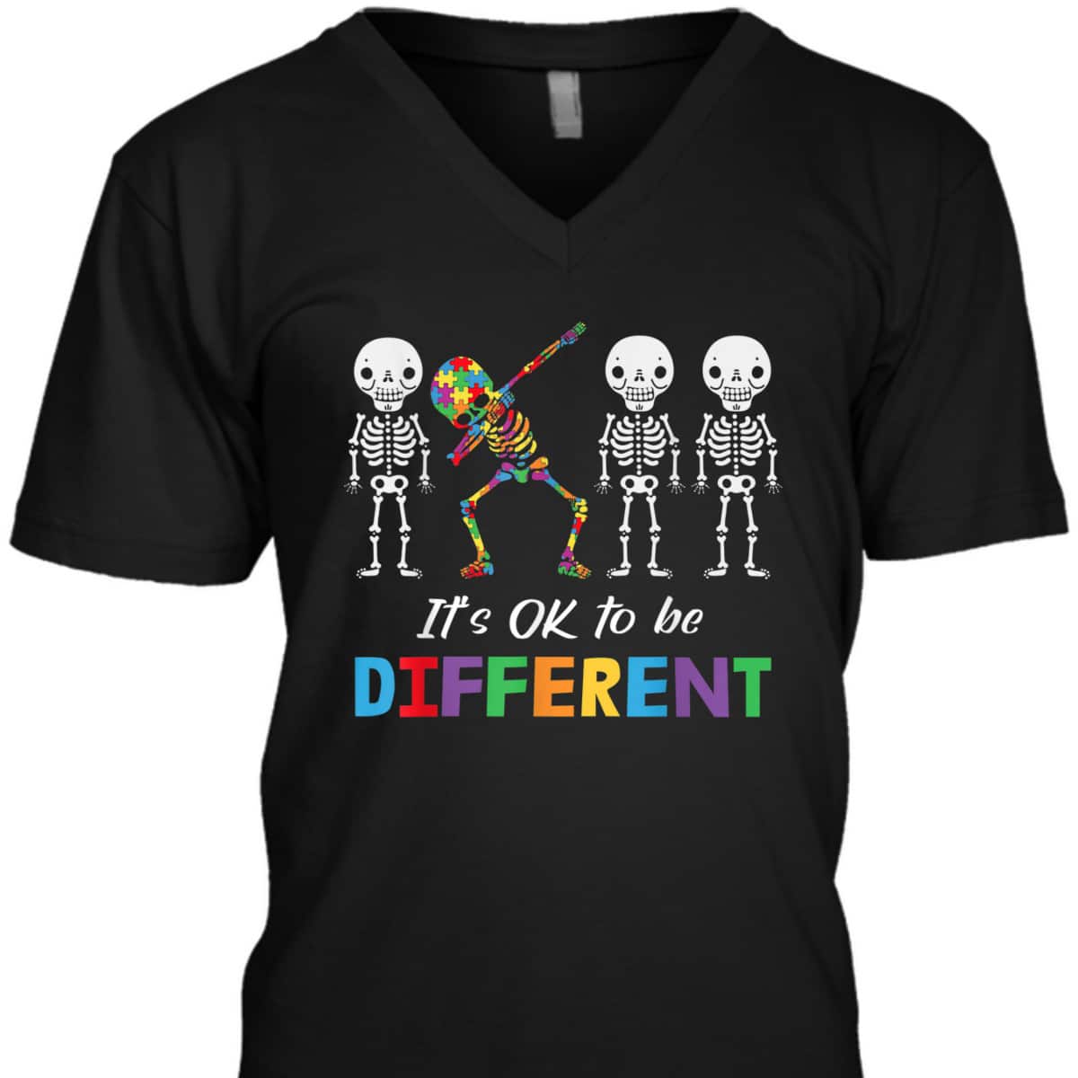 Autism Awareness Women Kid Its Ok To Be Different T-Shirt