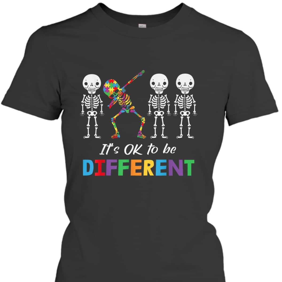 Autism Awareness Women Kid Its Ok To Be Different T-Shirt