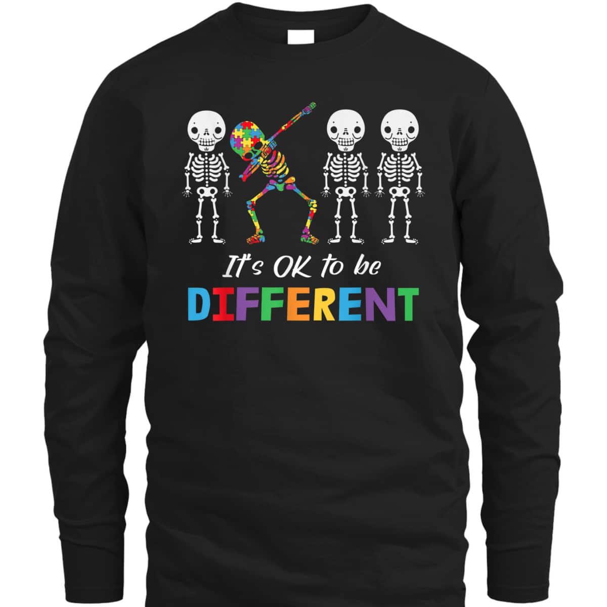Autism Awareness Women Kid Its Ok To Be Different T-Shirt