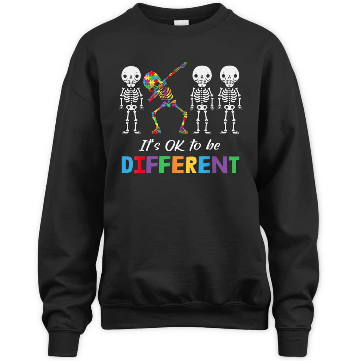 Autism Awareness Women Kid Its Ok To Be Different T-Shirt