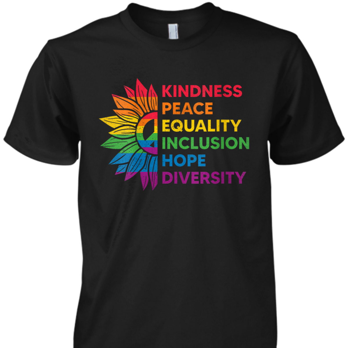 Womens Pride Month Kindness Peace Equality Inclusion Hope Diversity T-Shirt