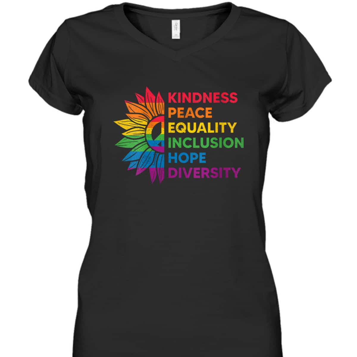 Womens Pride Month Kindness Peace Equality Inclusion Hope Diversity T-Shirt