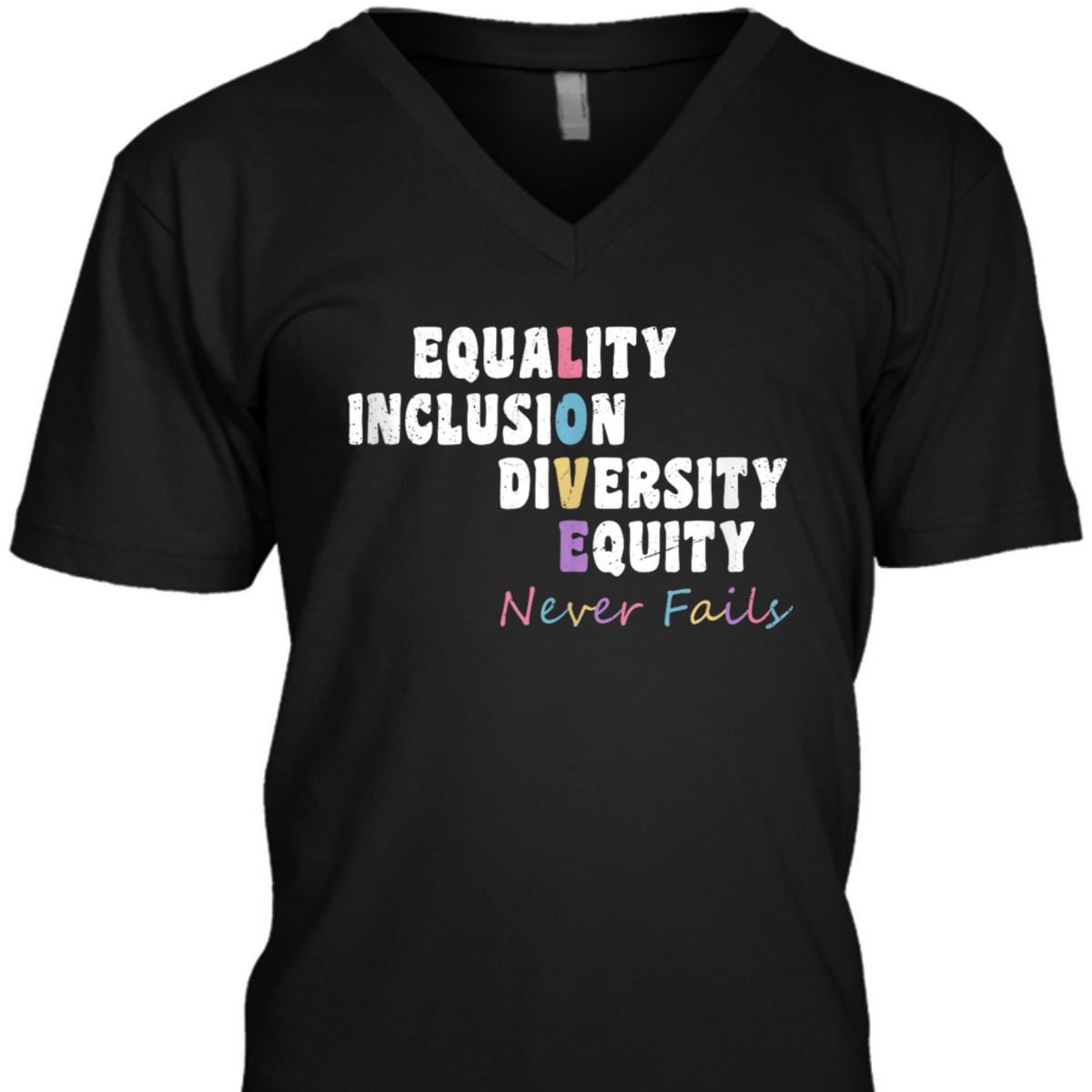 Equality Inclusion Diversity Equity Love Never Fails Justice T-Shirt Equality Inclusion Diversity Equity Love Never Fails Justice T-Shirt