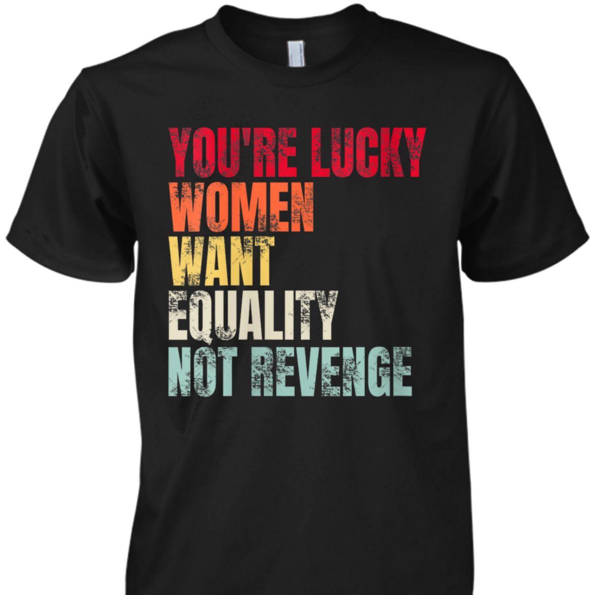 Womens You're Lucky Women Want Equality Not Revenge T-Shirt