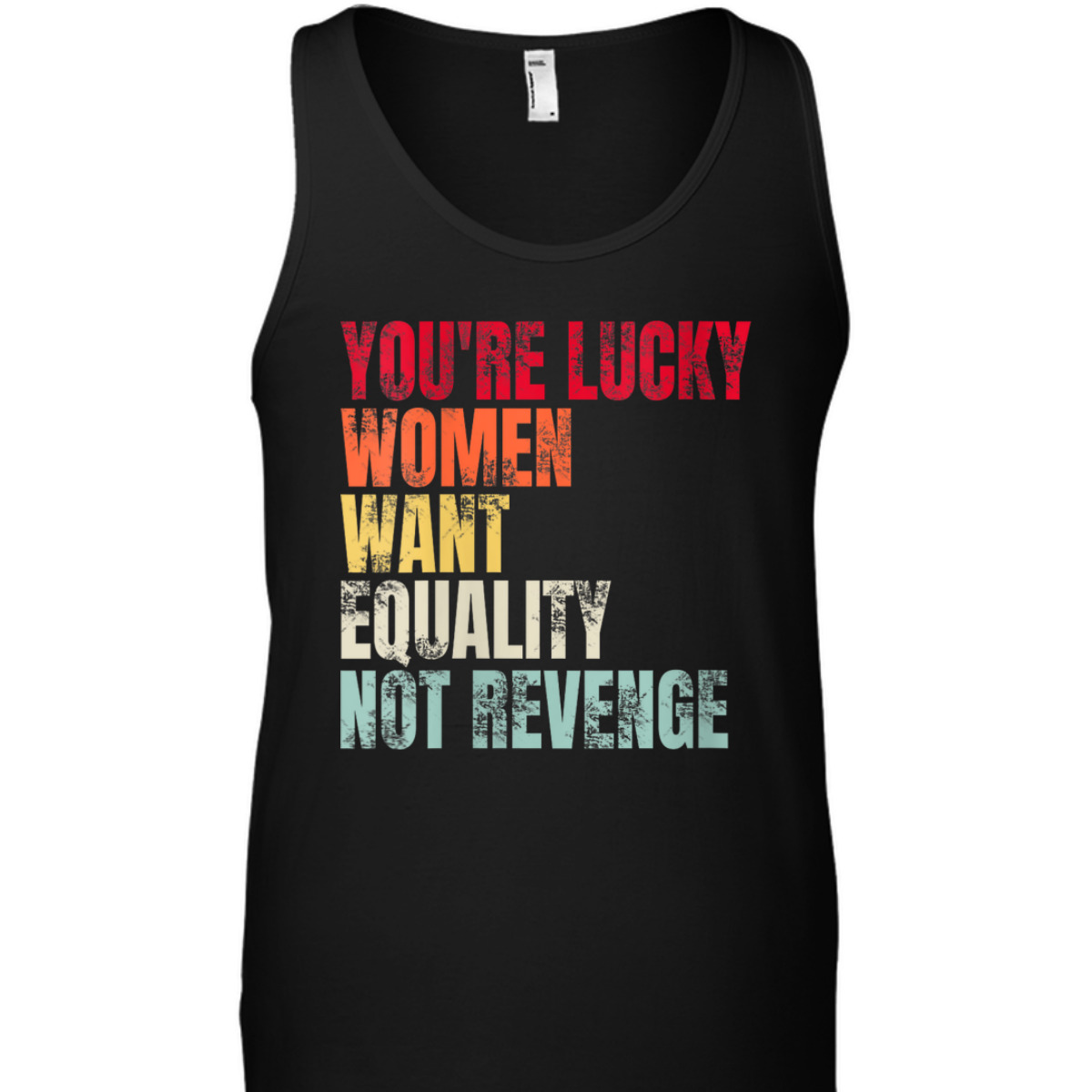 Womens You're Lucky Women Want Equality Not Revenge T-Shirt Womens You're Lucky Women Want Equality Not Revenge T-Shirt