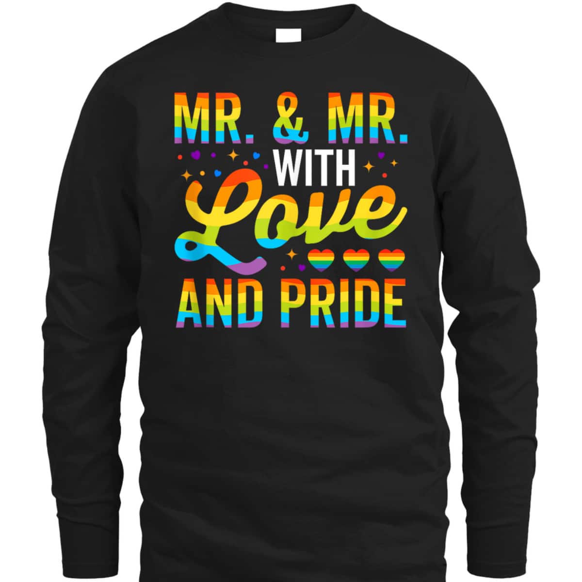 Mr & Mr LGBTQ Gay Wedding Equality Pride Awareness Month T-Shirt