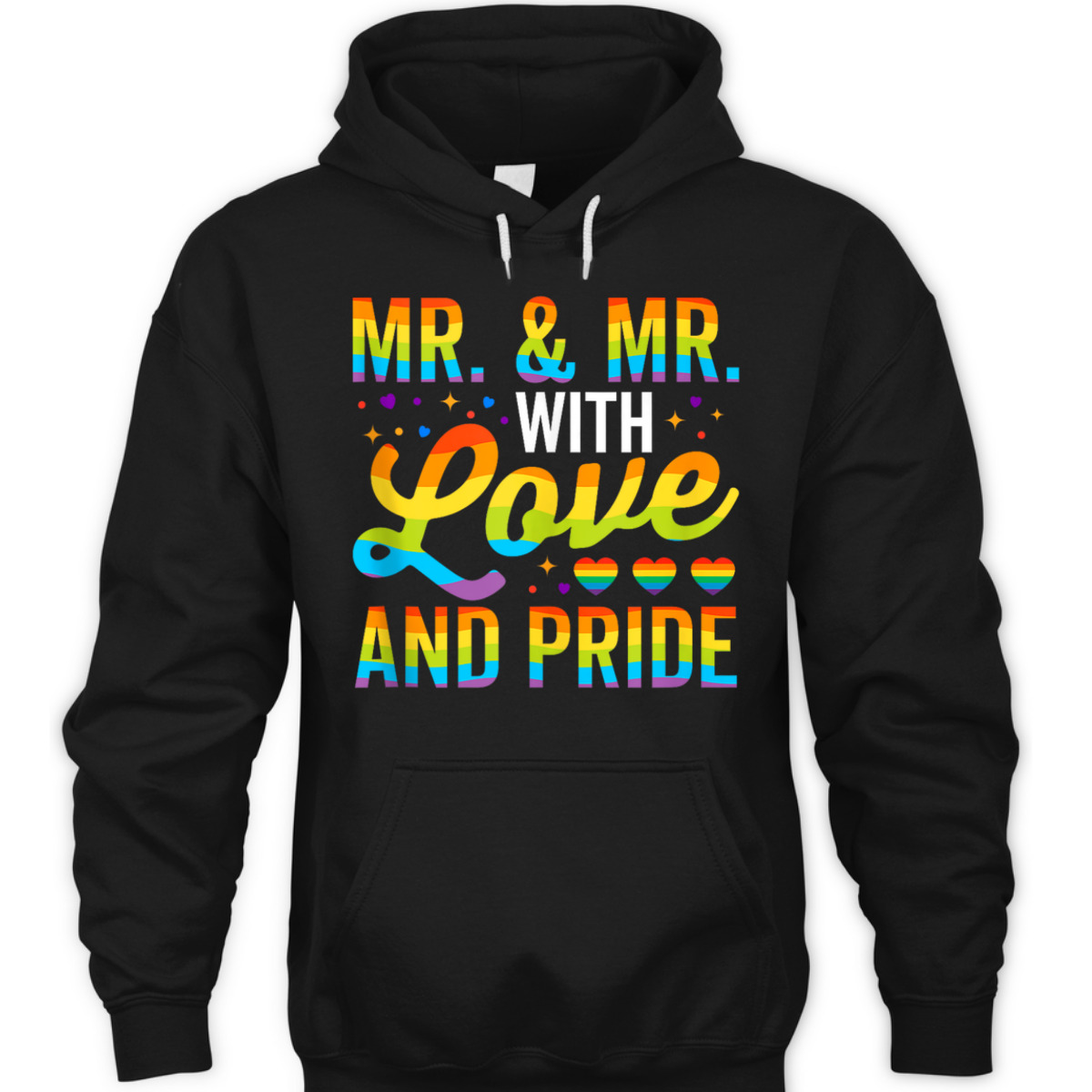 Mr & Mr LGBTQ Gay Wedding Equality Pride Awareness Month T-Shirt
