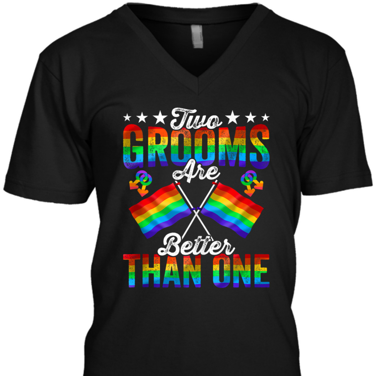 Two Grooms LGBTQ Gay Wedding Equality Pride Awareness Month T-Shirt Two Grooms LGBTQ Gay Wedding Equality Pride Awareness Month T-Shirt
