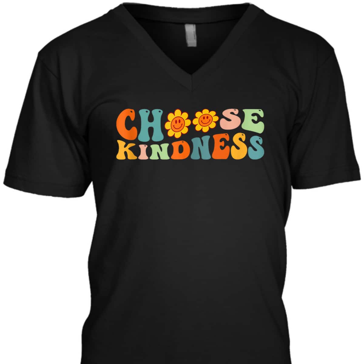 Choose Kindness Retro Groovy Daisy Be Kind Inspiration T-Shirt