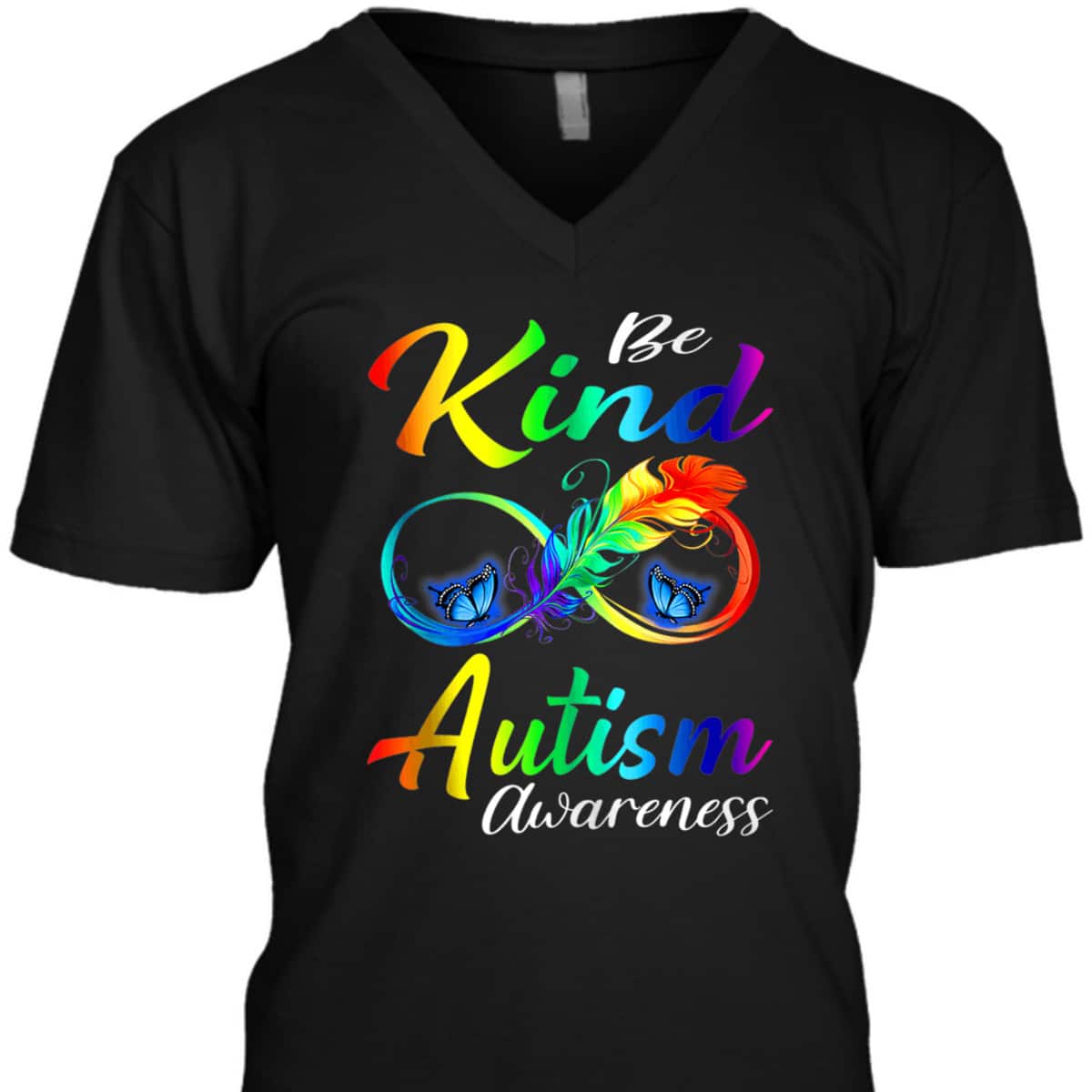 Be Kind Autism Awareness Butterfly Colorful T-Shirt