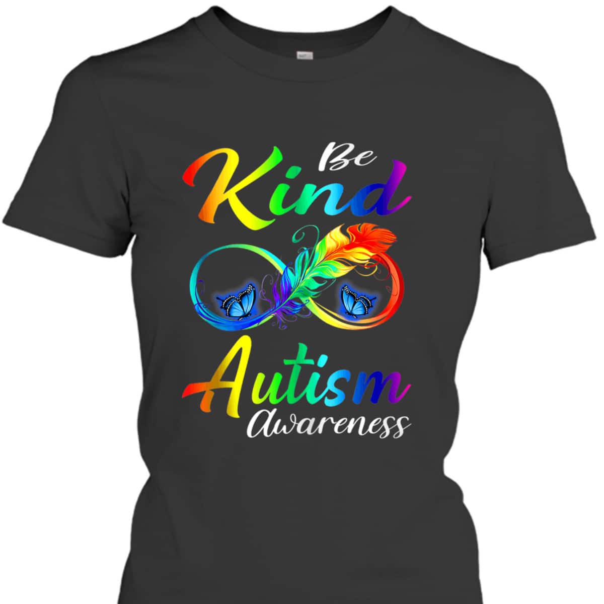 Be Kind Autism Awareness Butterfly Colorful T-Shirt