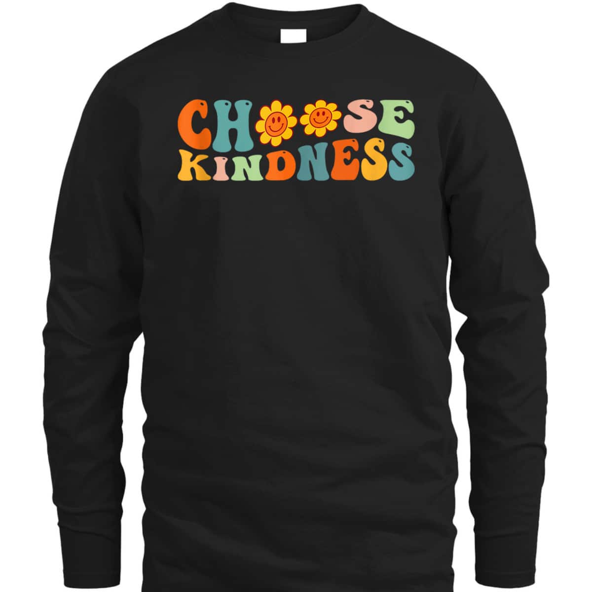 Choose Kindness Retro Groovy Daisy Be Kind Inspiration T-Shirt