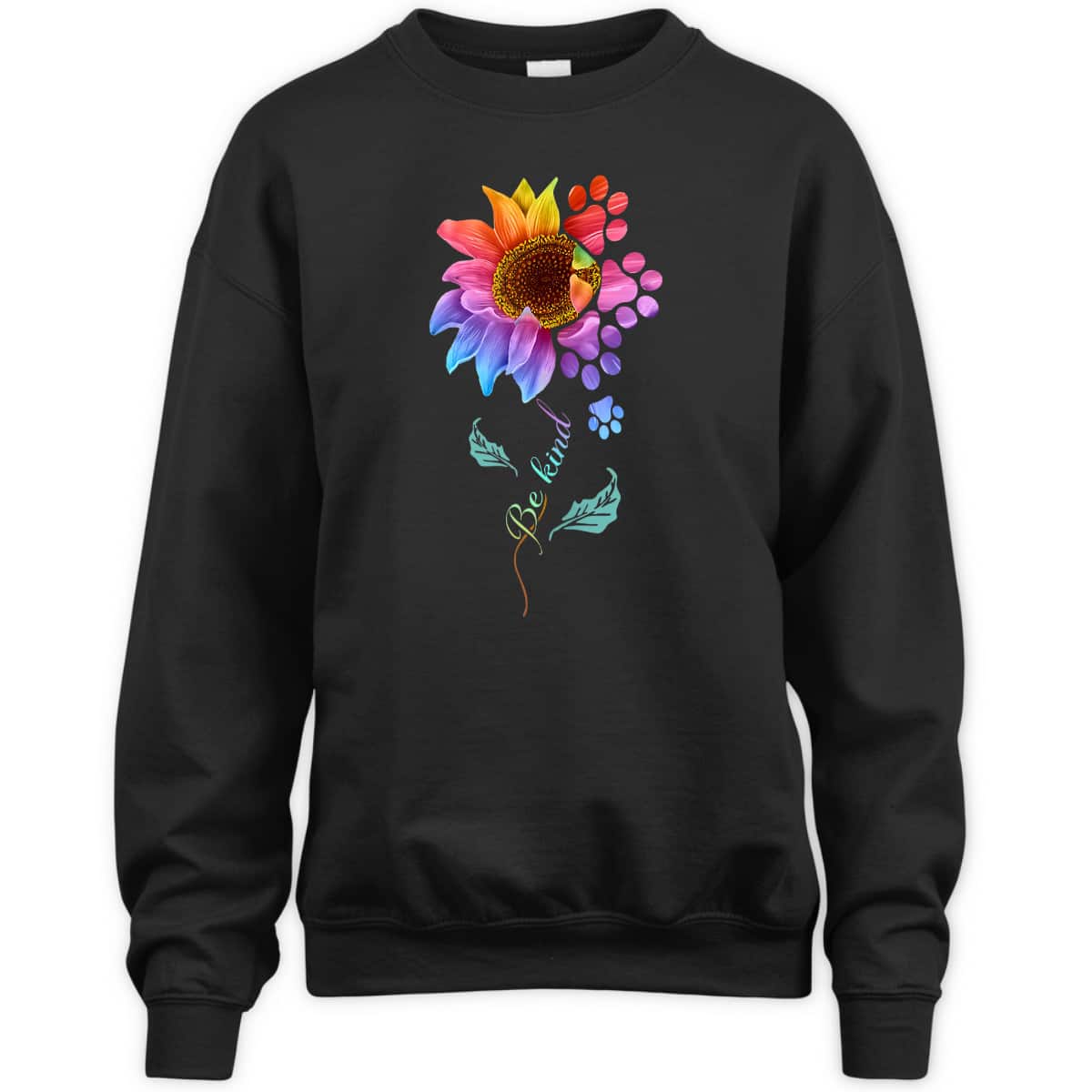 Vintage Be Kind Sunflower With Dog Paws Funny Animal Lover T-Shirt Vintage Be Kind Sunflower With Dog Paws Funny Animal Lover T-Shirt