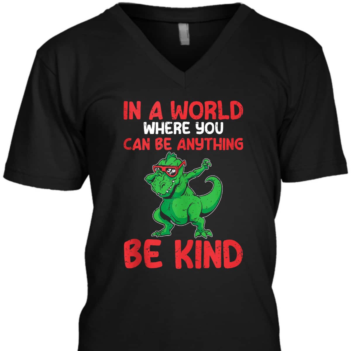Boys Dino Kids Can Be Anything Be Kind Kindness T-Shirt