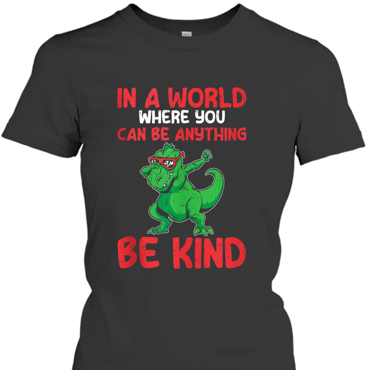 Boys Dino Kids Can Be Anything Be Kind Kindness T-Shirt