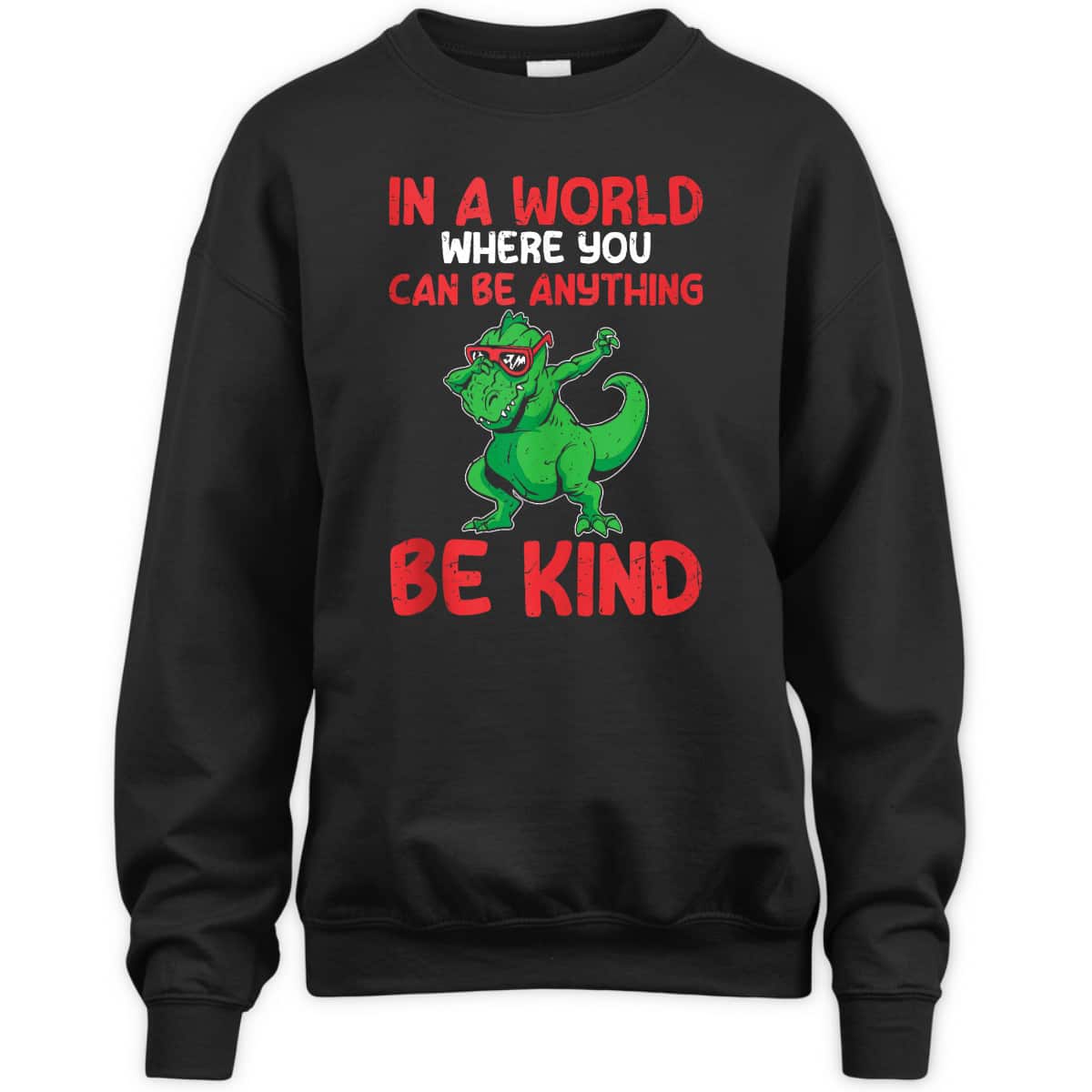 Boys Dino Kids Can Be Anything Be Kind Kindness T-Shirt
