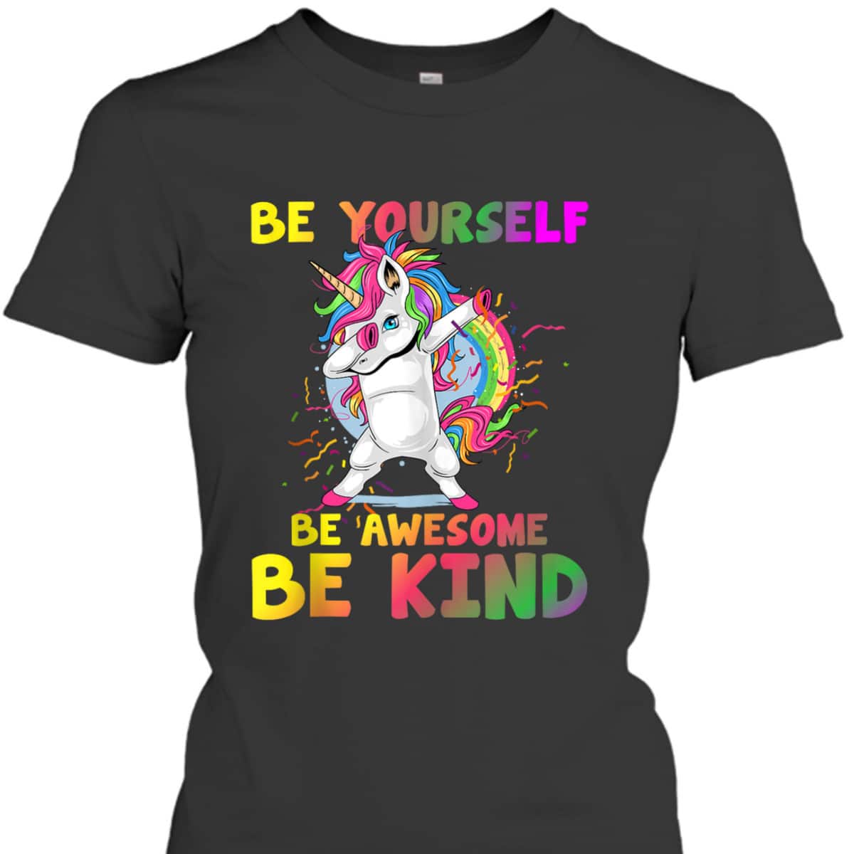 Girls Unicorn Kids Be Yourself Be Awesome Be Kind Kindness T-Shirt Girls Unicorn Kids Be Yourself Be Awesome Be Kind Kindness T-Shirt