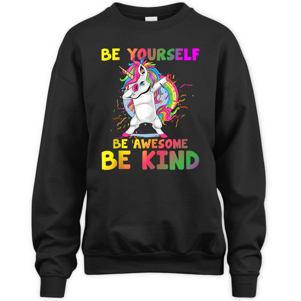 Girls Unicorn Kids Be Yourself Be Awesome Be Kind Kindness T-Shirt