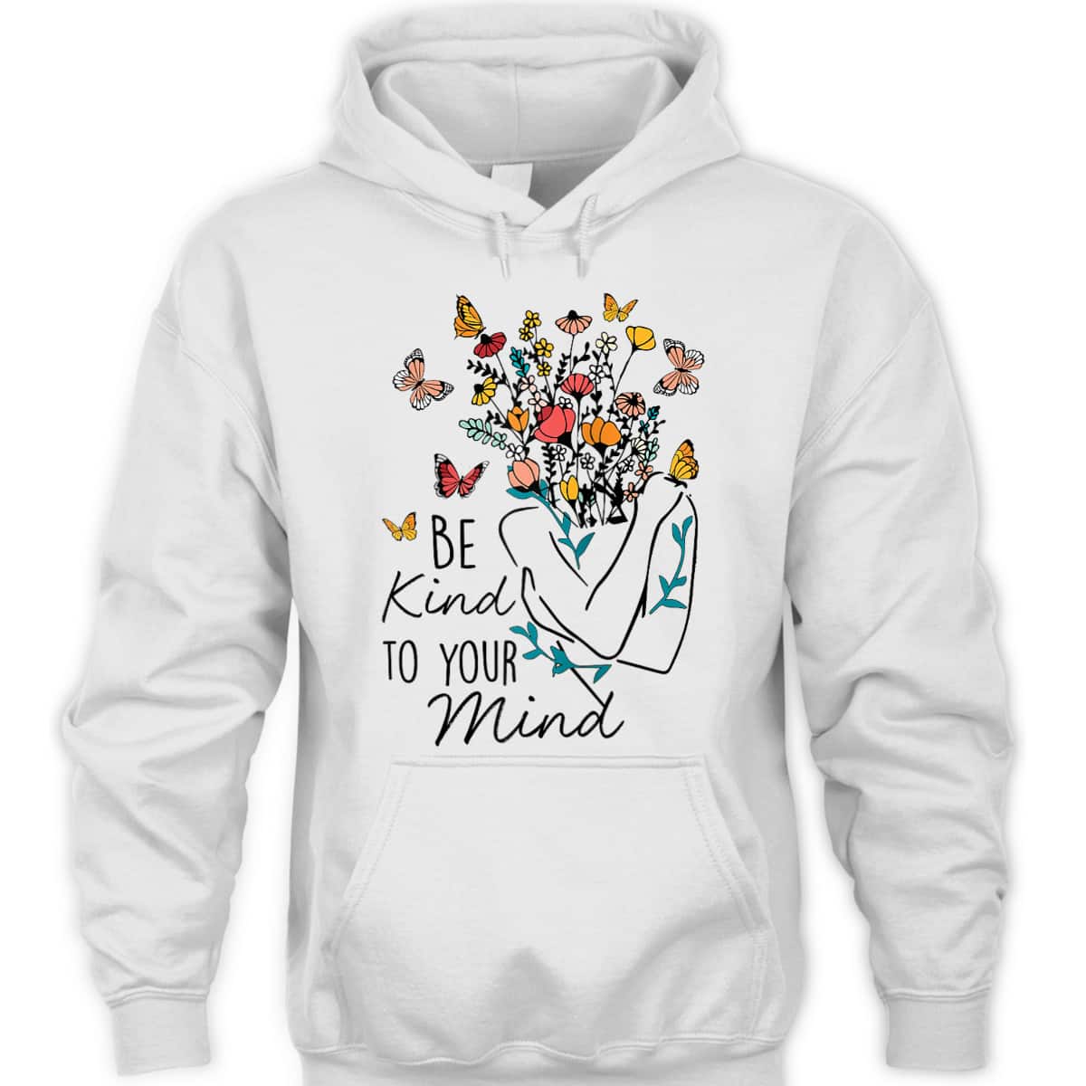 Women Be Kind To Your Mind Flower Mental Health Awareness T-Shirt