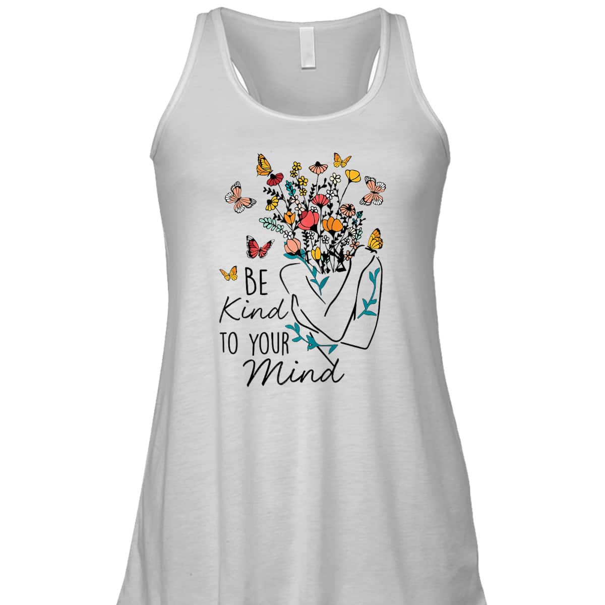 Women Be Kind To Your Mind Flower Mental Health Awareness T-Shirt