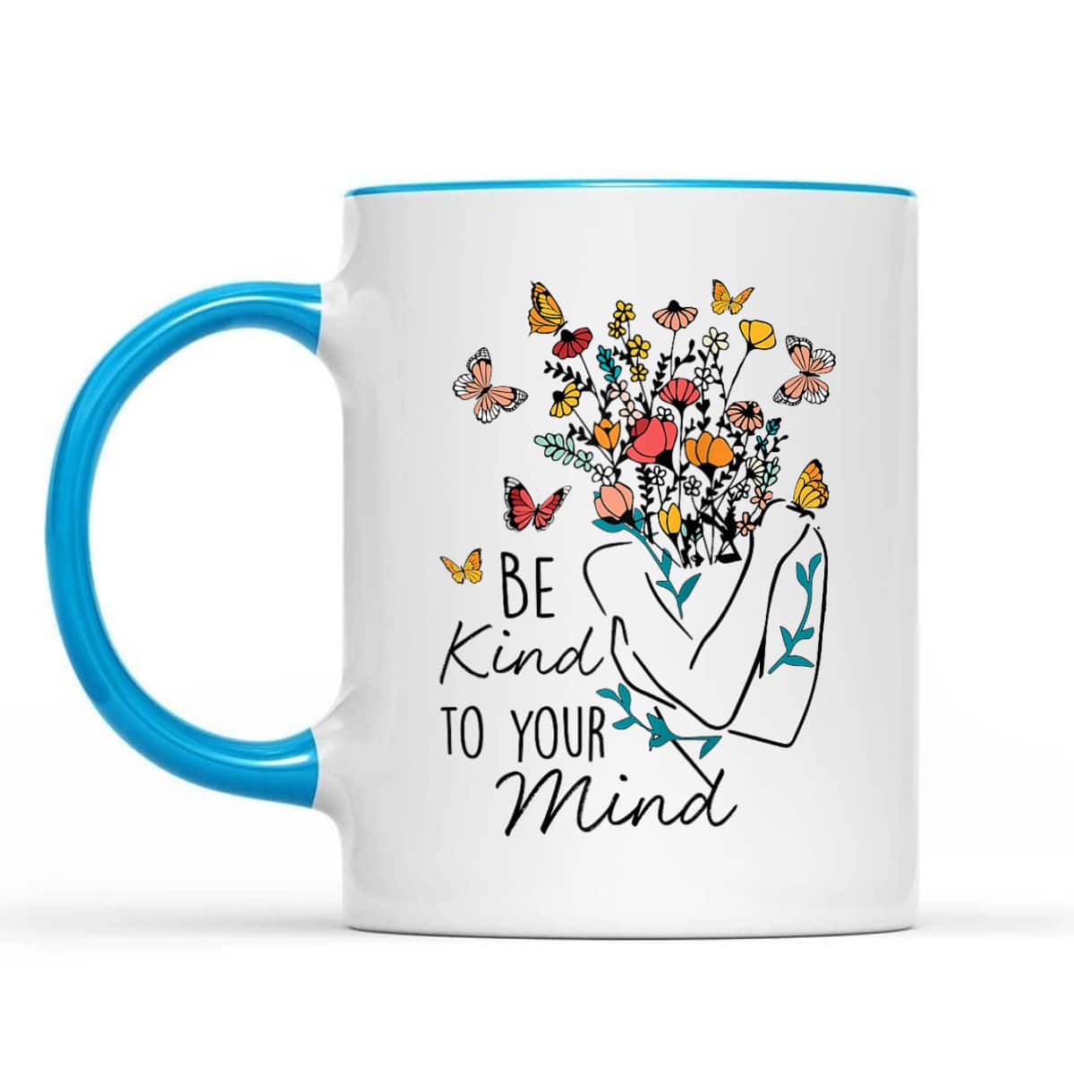 Women Be Kind To Your Mind Flower Mental Health Awareness T-Shirt