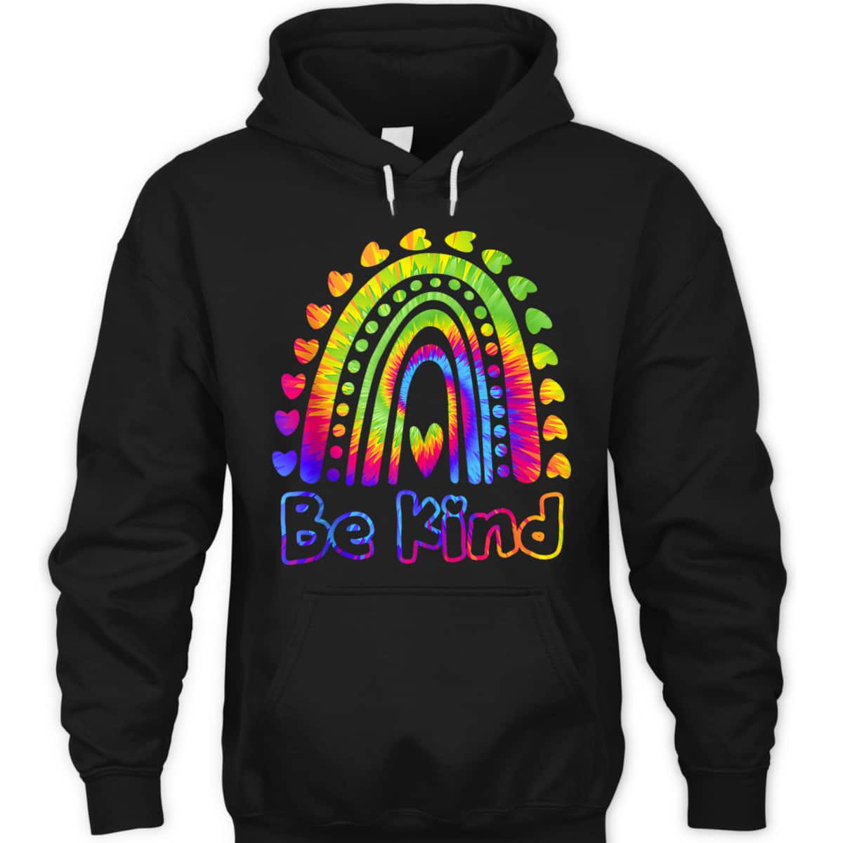 Be Kind Rainbow Distressed Kindness Gift Tie Dye T-Shirt