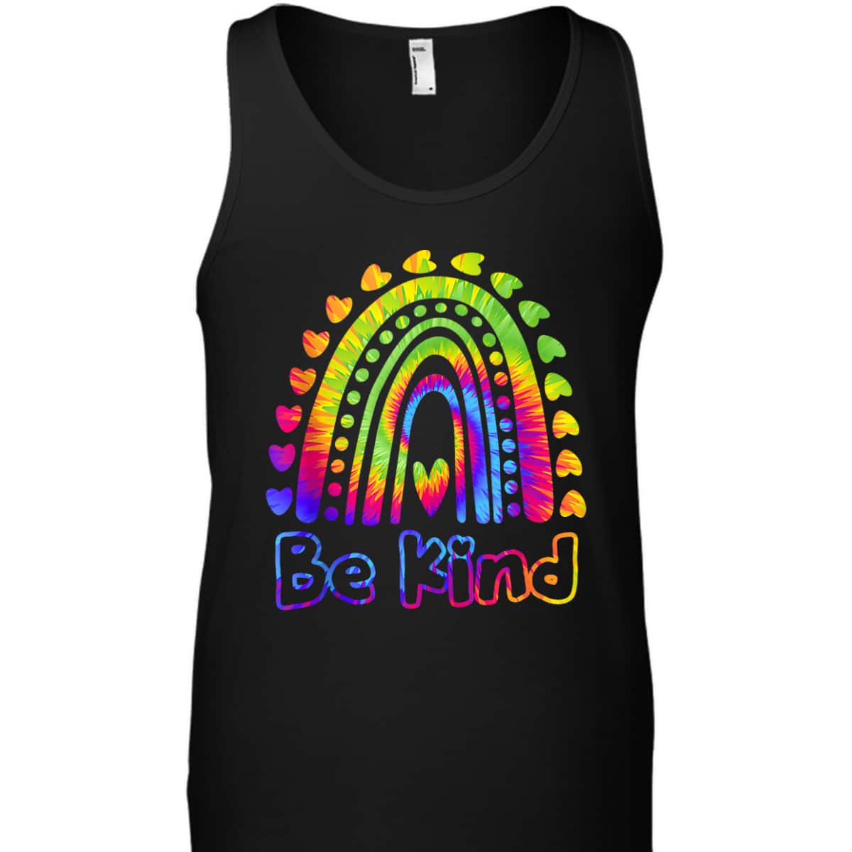 Be Kind Rainbow Distressed Kindness Gift Tie Dye T-Shirt